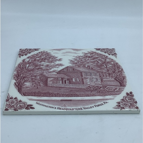 Washington’s Headquarters Valley Forge Trivet by Adam’s Potteries England - Picture 1 of 5